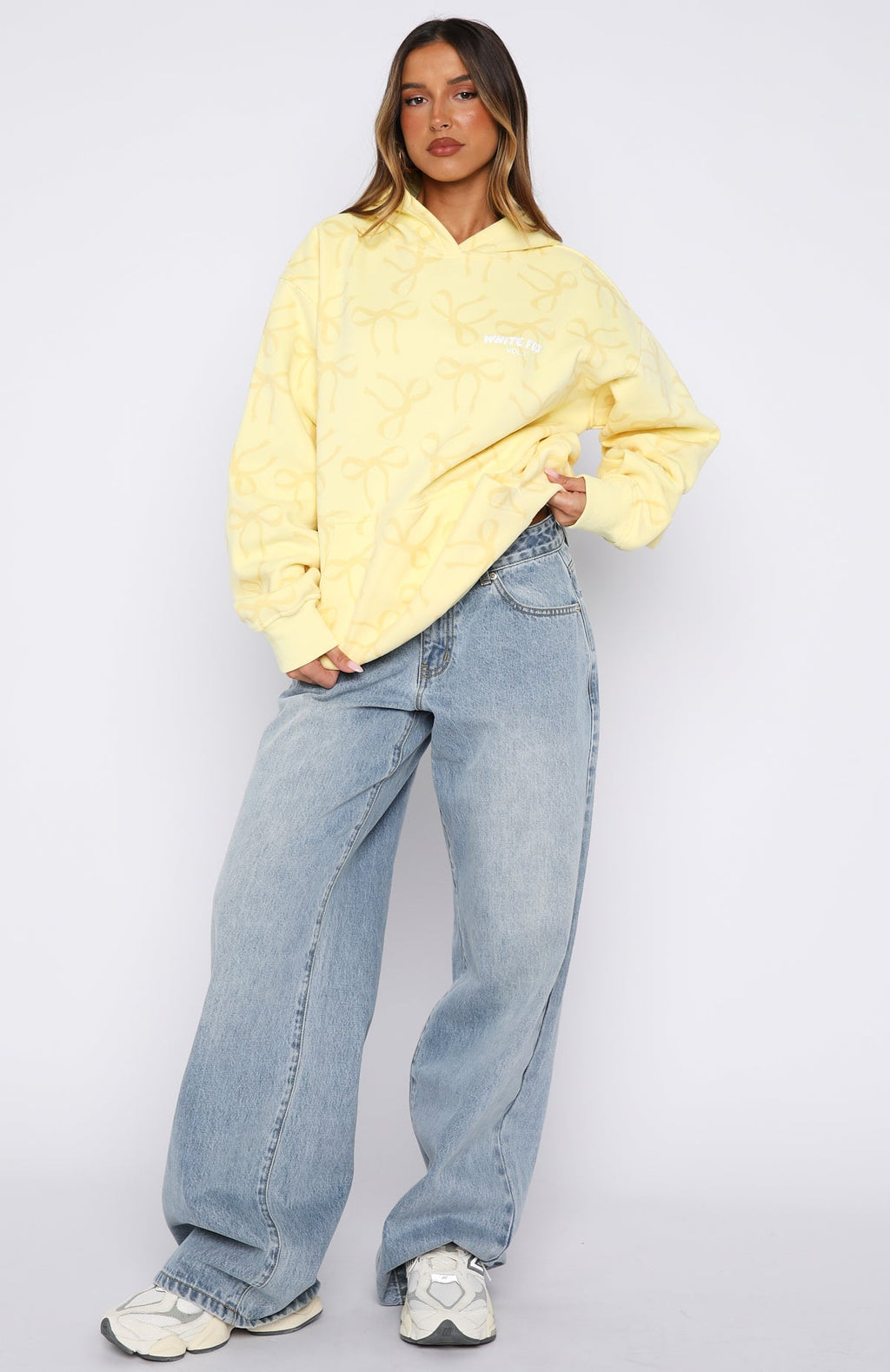Vol. 1 Oversized Printed Hoodie Lemon Bow