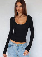 Whisper To You Long Sleeve Top Black