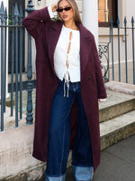Winter Holiday Oversized Coat Burgundy