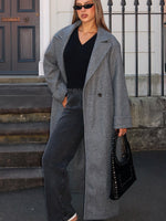 Winter Holiday Oversized Coat Charcoal