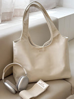 Maxton Nylon Shoulder Bag Cream