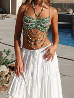 Own The Night Beaded Top Green
